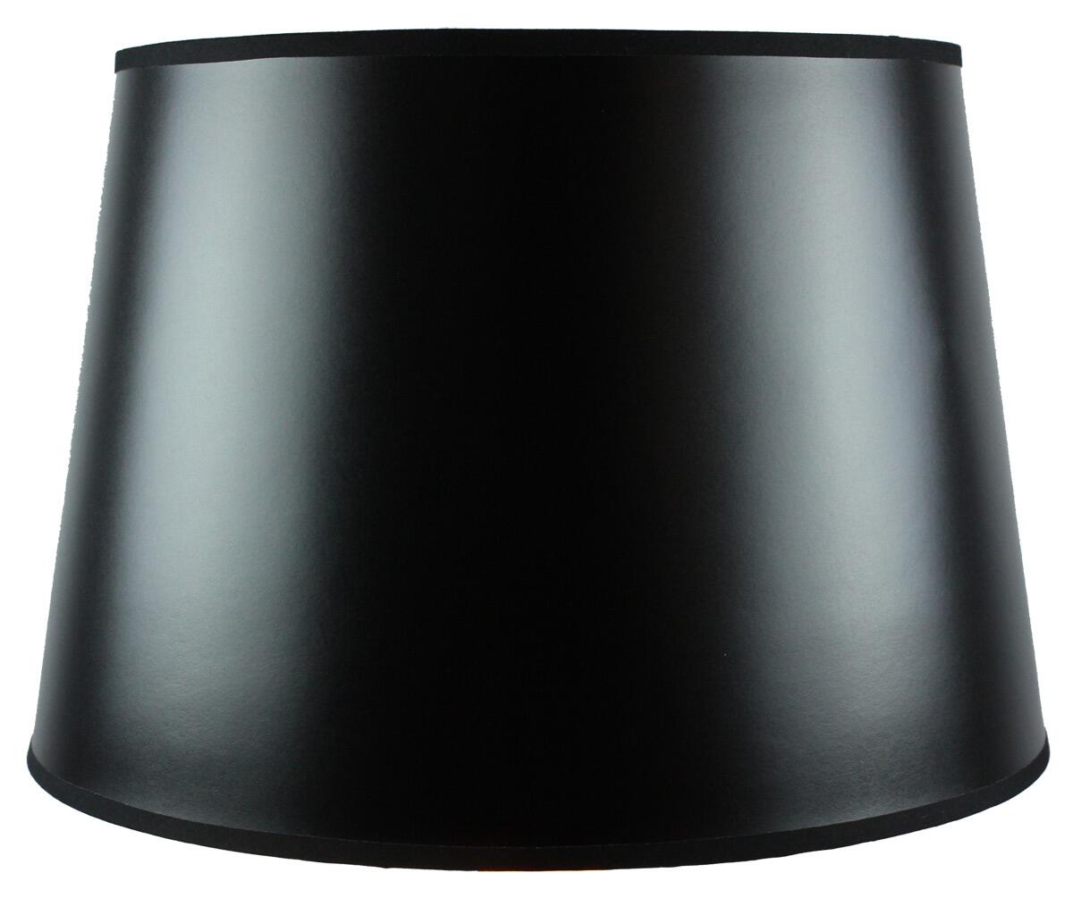 16″W x 11″H Black Parchment Gold-Lined Floor Lampshade