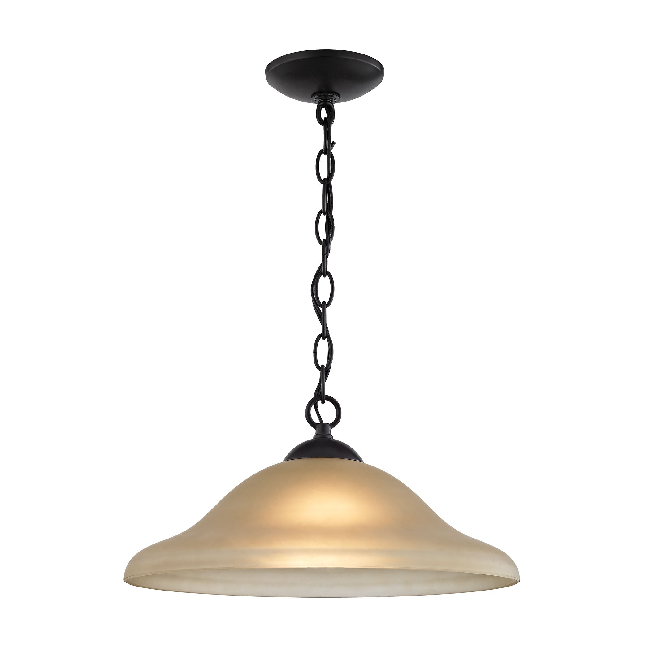 THOMAS 1201PL/10 Conway Conway 1-Light in Oil Rubbed Bronze with Light Amber Glass