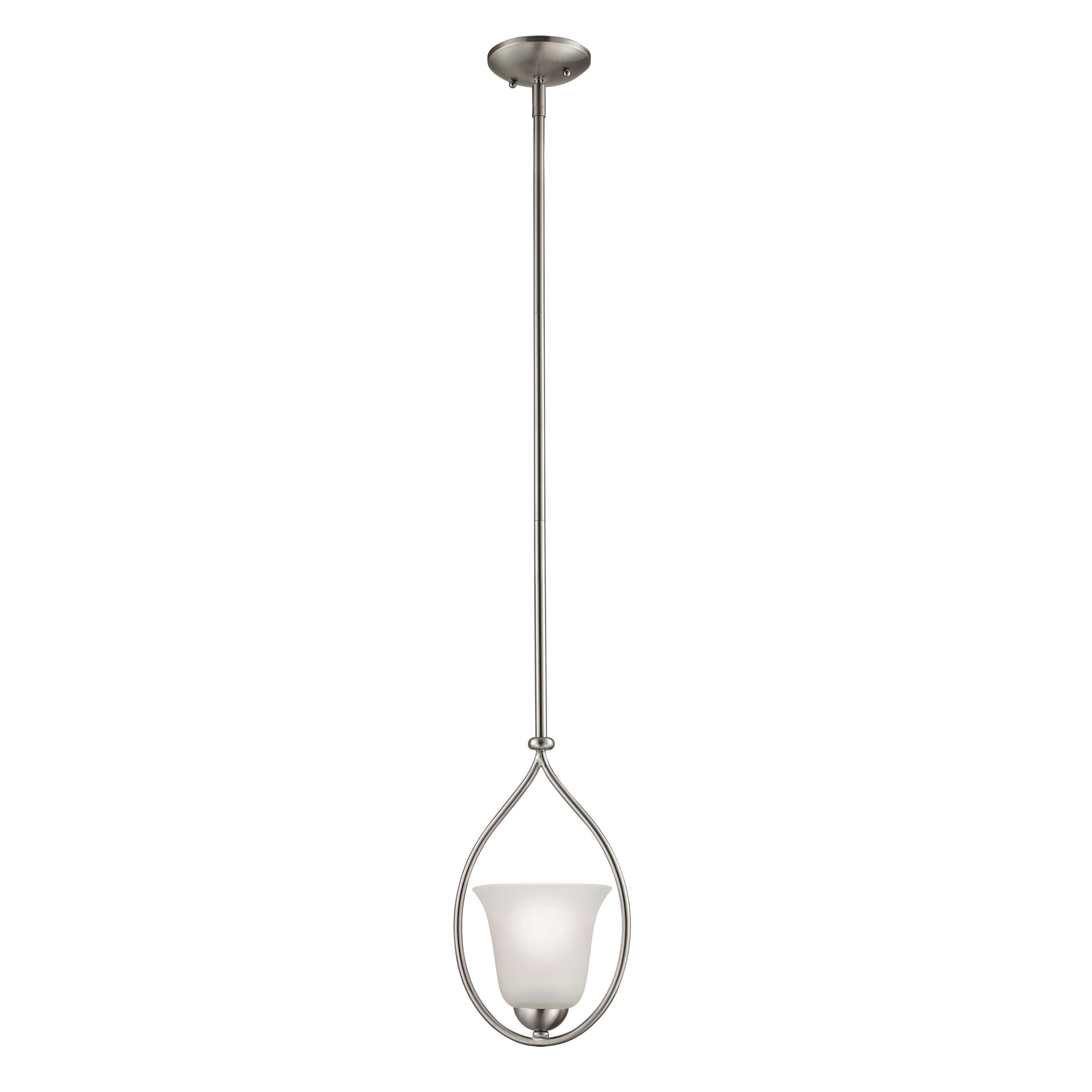 THOMAS 1201PS/20 Conway 8” Wide 1-Light Mini Pendant – Brushed Nickel