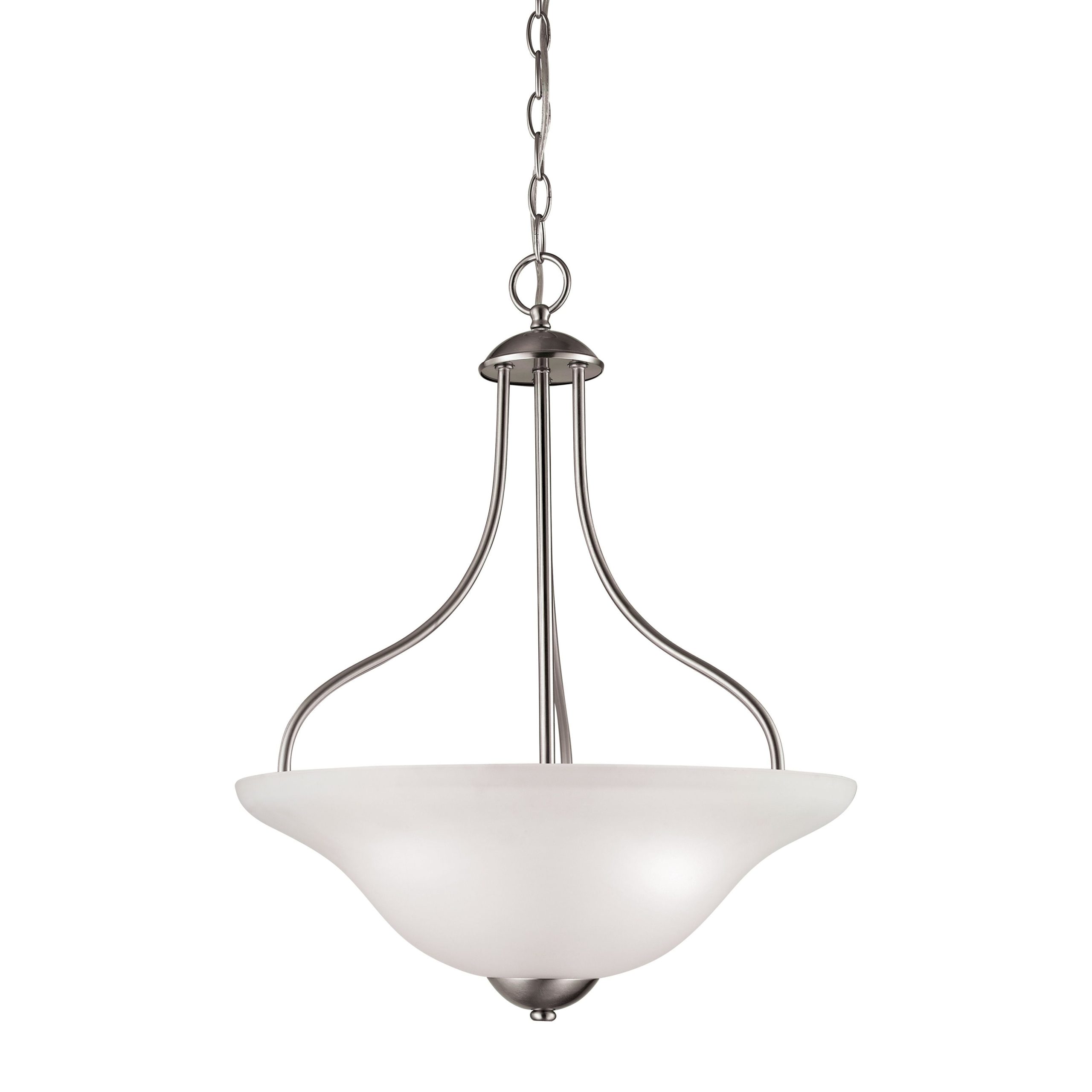 THOMAS 1203PL/20 Conway 18” Wide 3-Light Pendant – Brushed Nickel