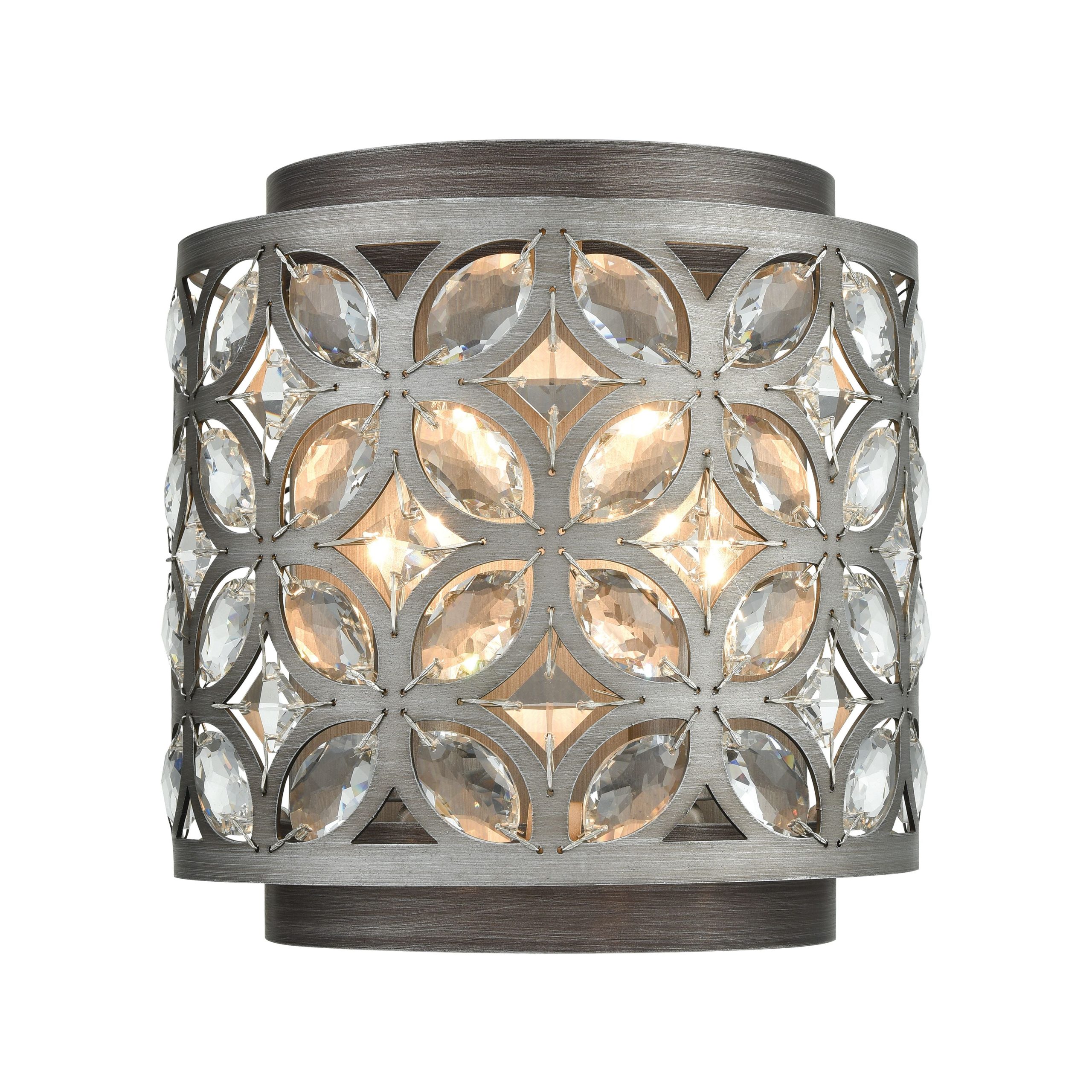 ELK SHOWROOM 12160/2 Rosslyn 9” High 2-Light Sconce – Weathered Zinc