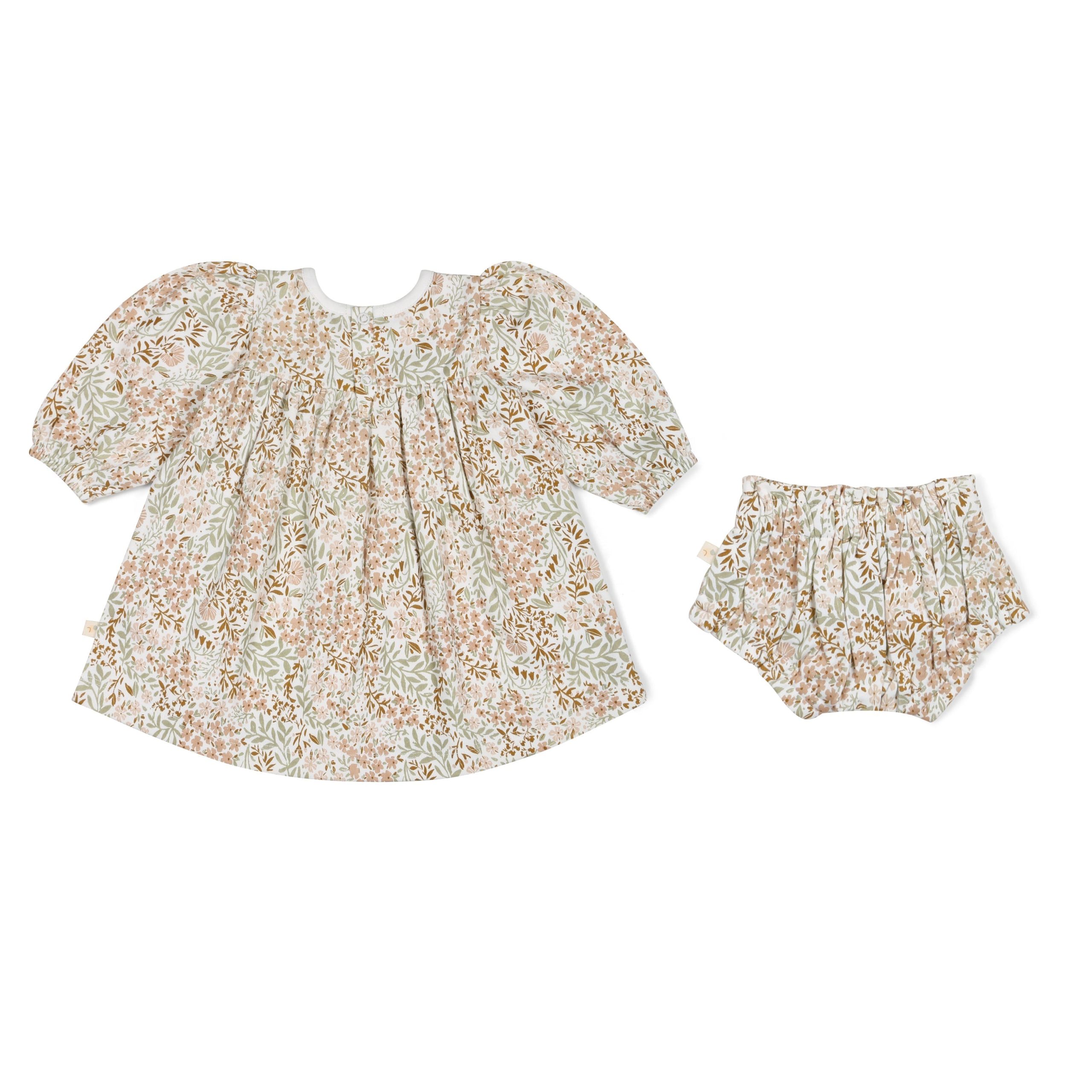 Organic Smocked Dress – Gardenia