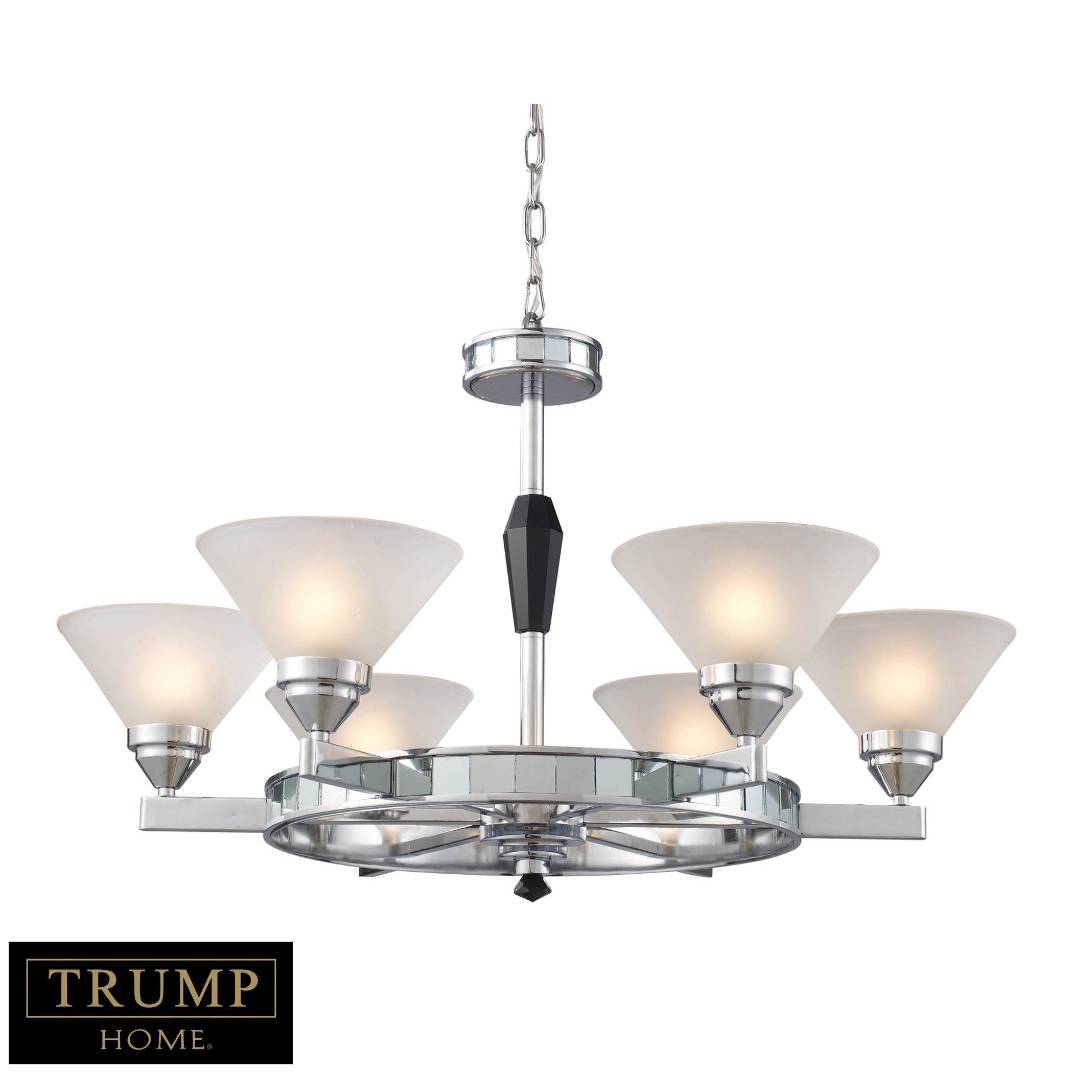 ELK SHOWROOM 1508/6 Mercer 30” Wide 6-Light Chandelier – Polished Chrome