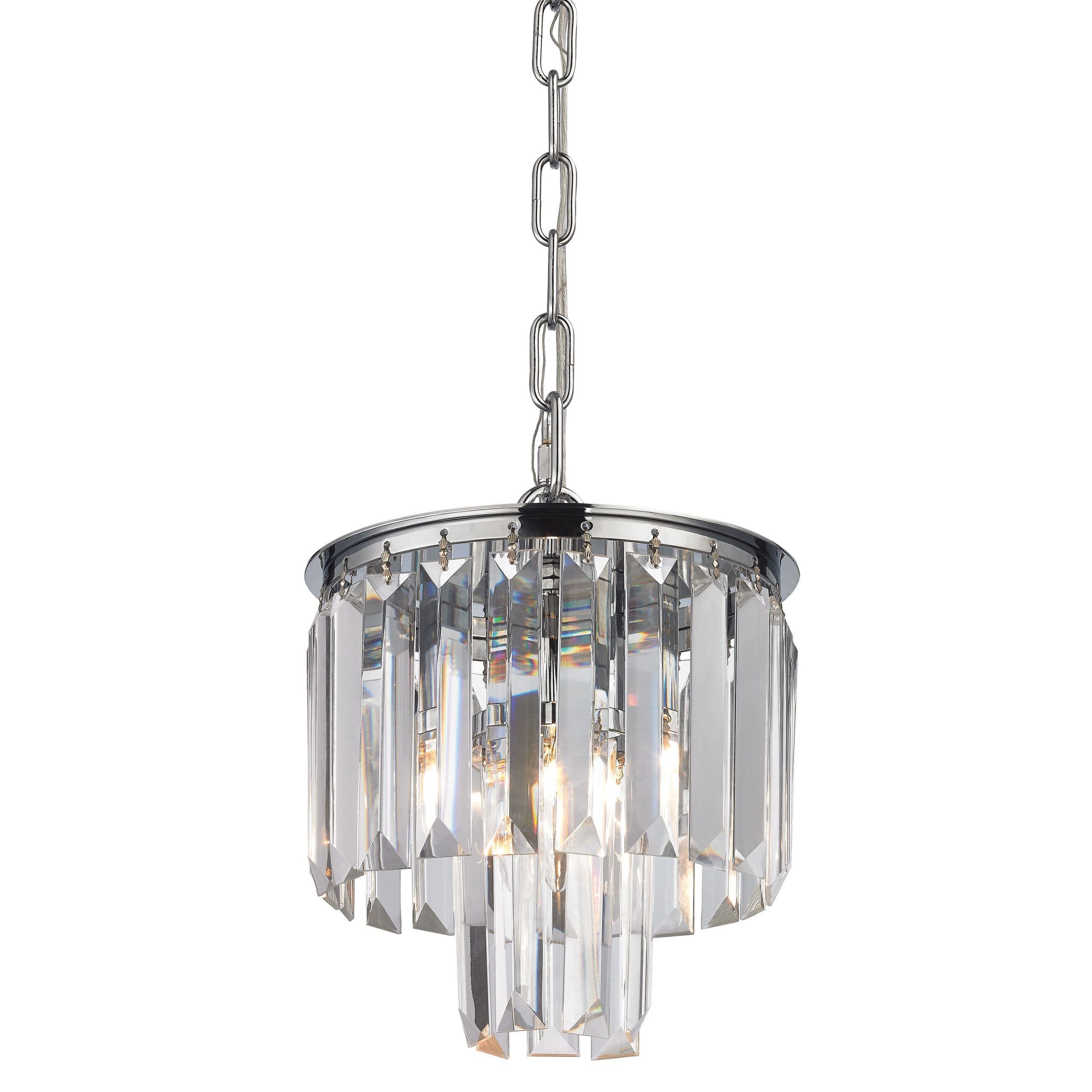 ELK SHOWROOM 15214/1 Palacial 8” Wide 1-Light Mini Pendant – Polished Chrome