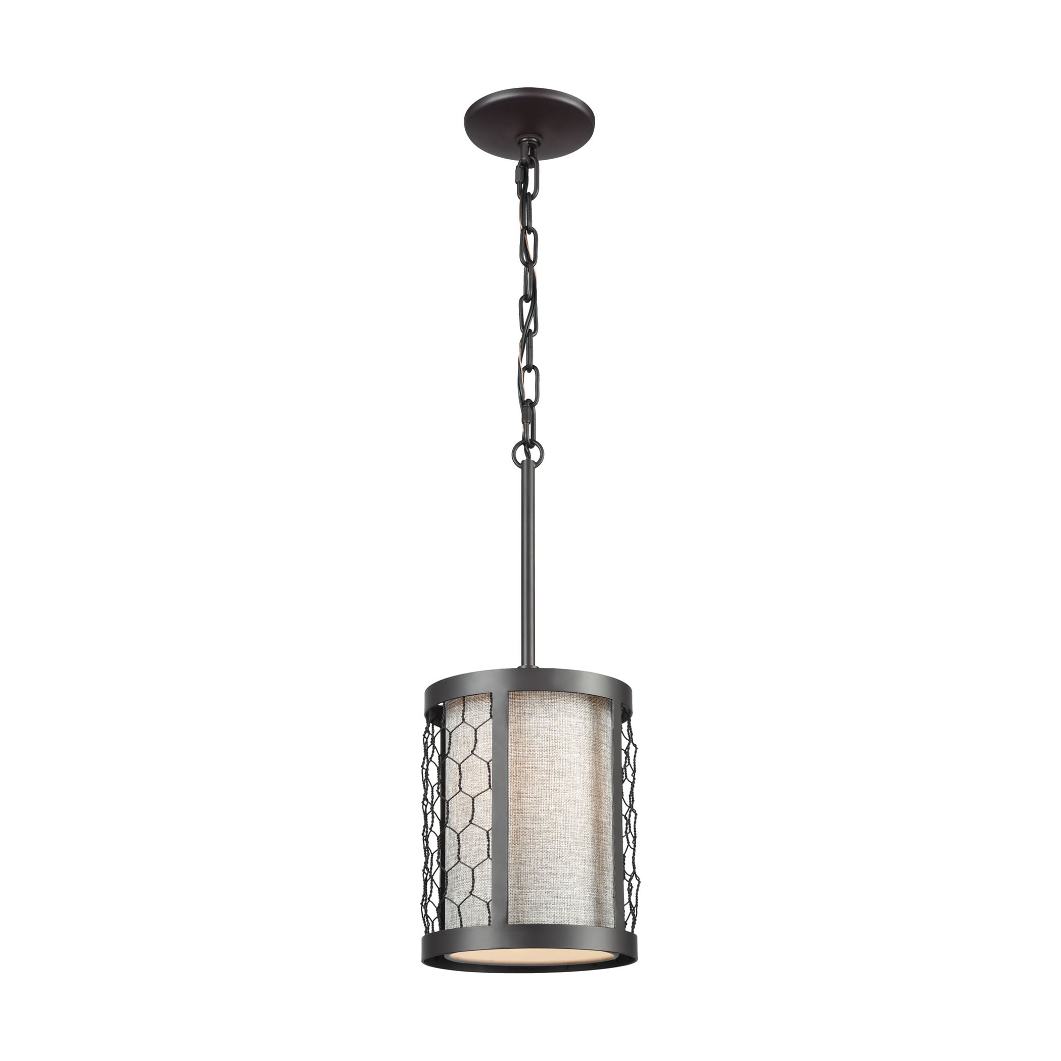 ELK SHOWROOM 15241/1 Filmore 9” Wide 1-Light Mini Pendant – Oil Rubbed Bronze