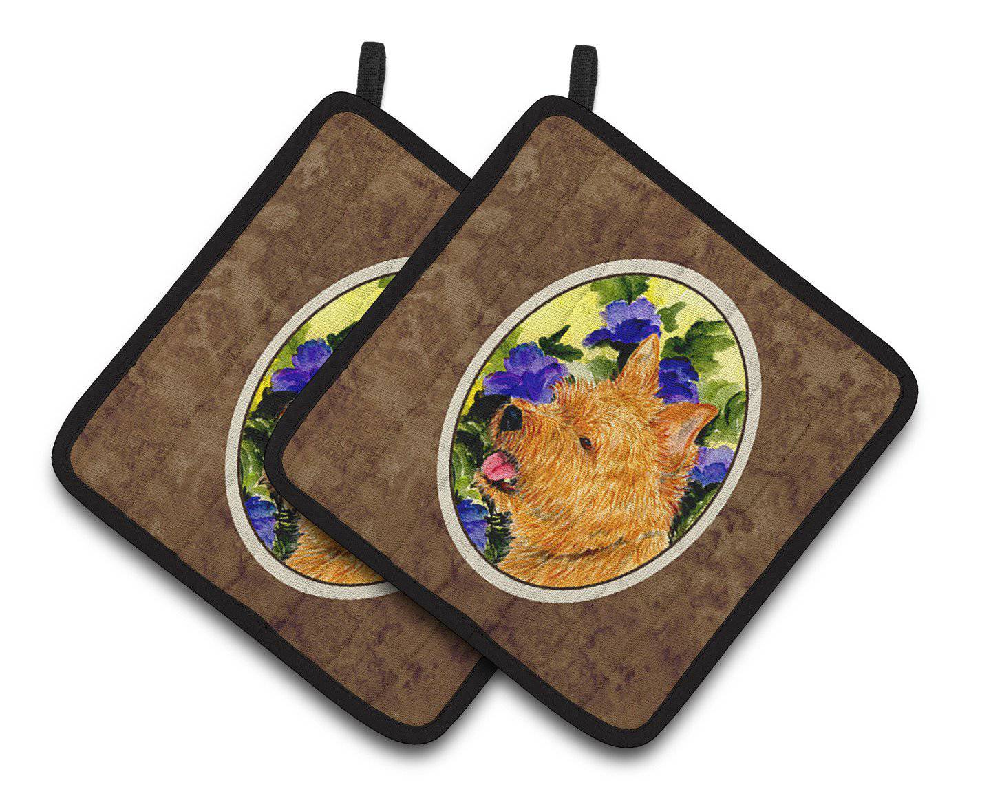 Norwich Terrier Pair of Pot Holders SS8421PTHD