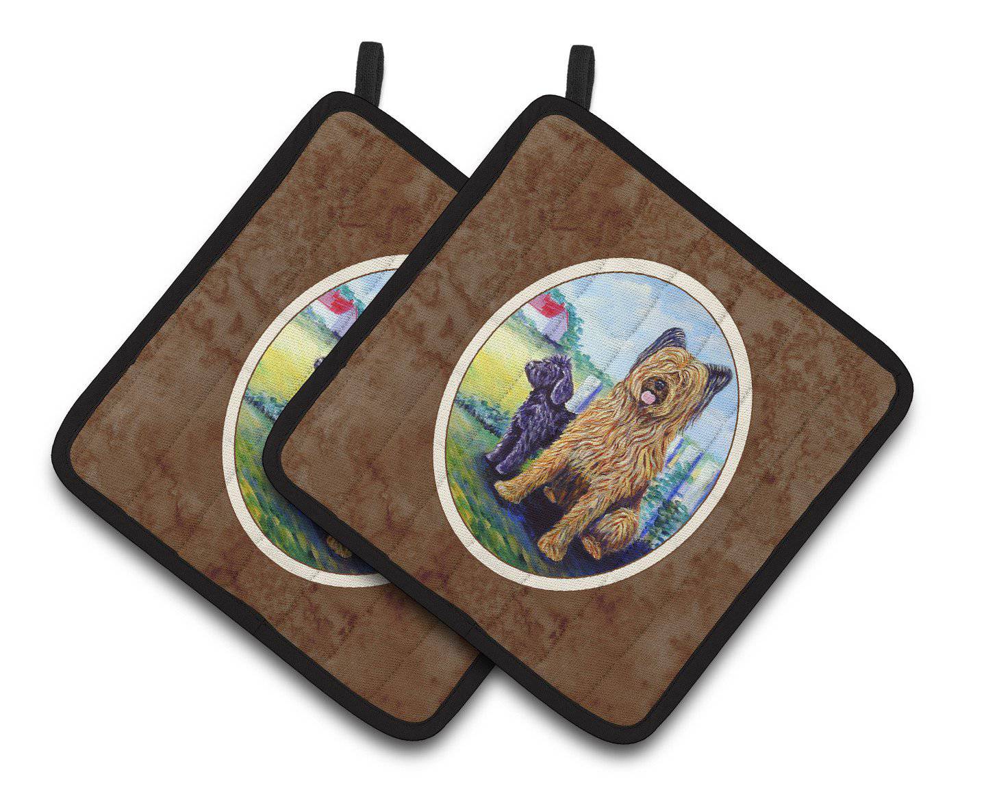 Briard Pair of Pot Holders 7092PTHD