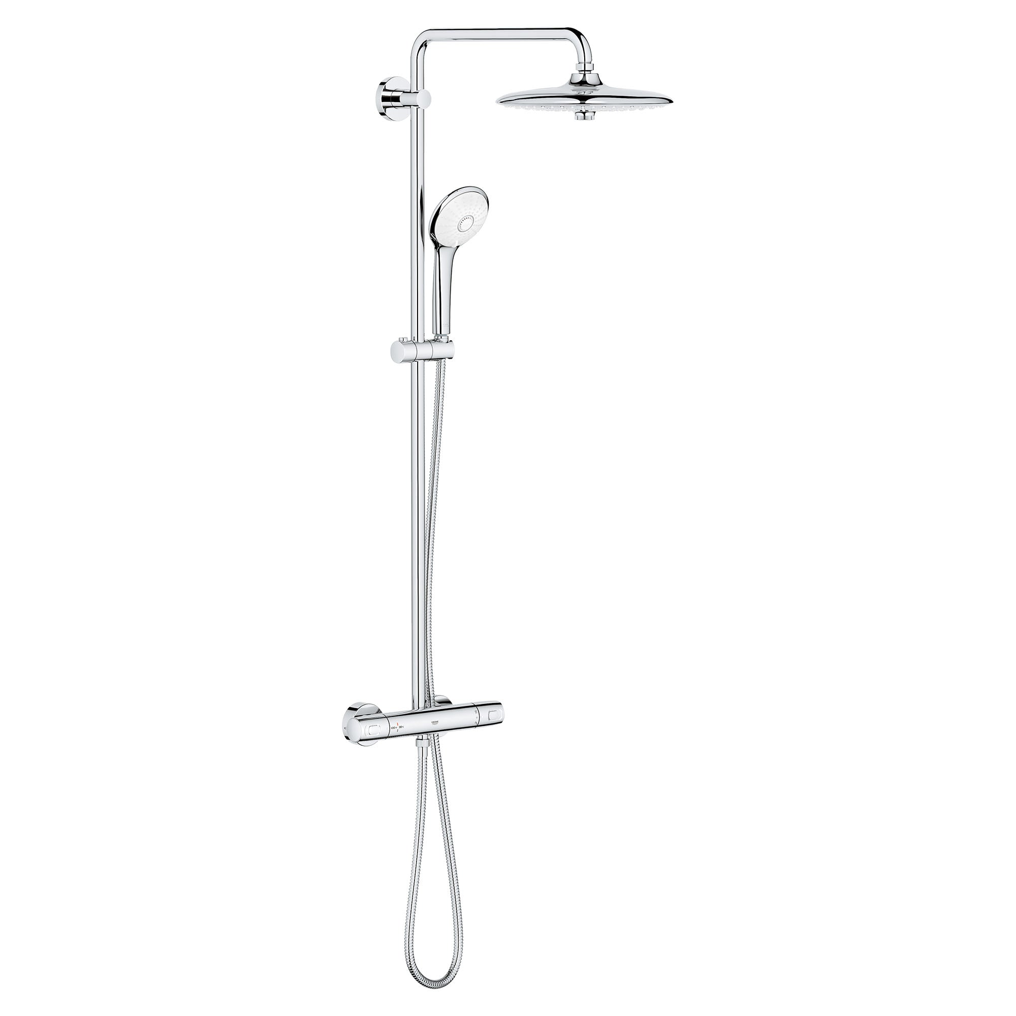 GROHE 26128002 Euphoria Chrome 260 CoolTouchThermostatic Shower System, 1.75gpm