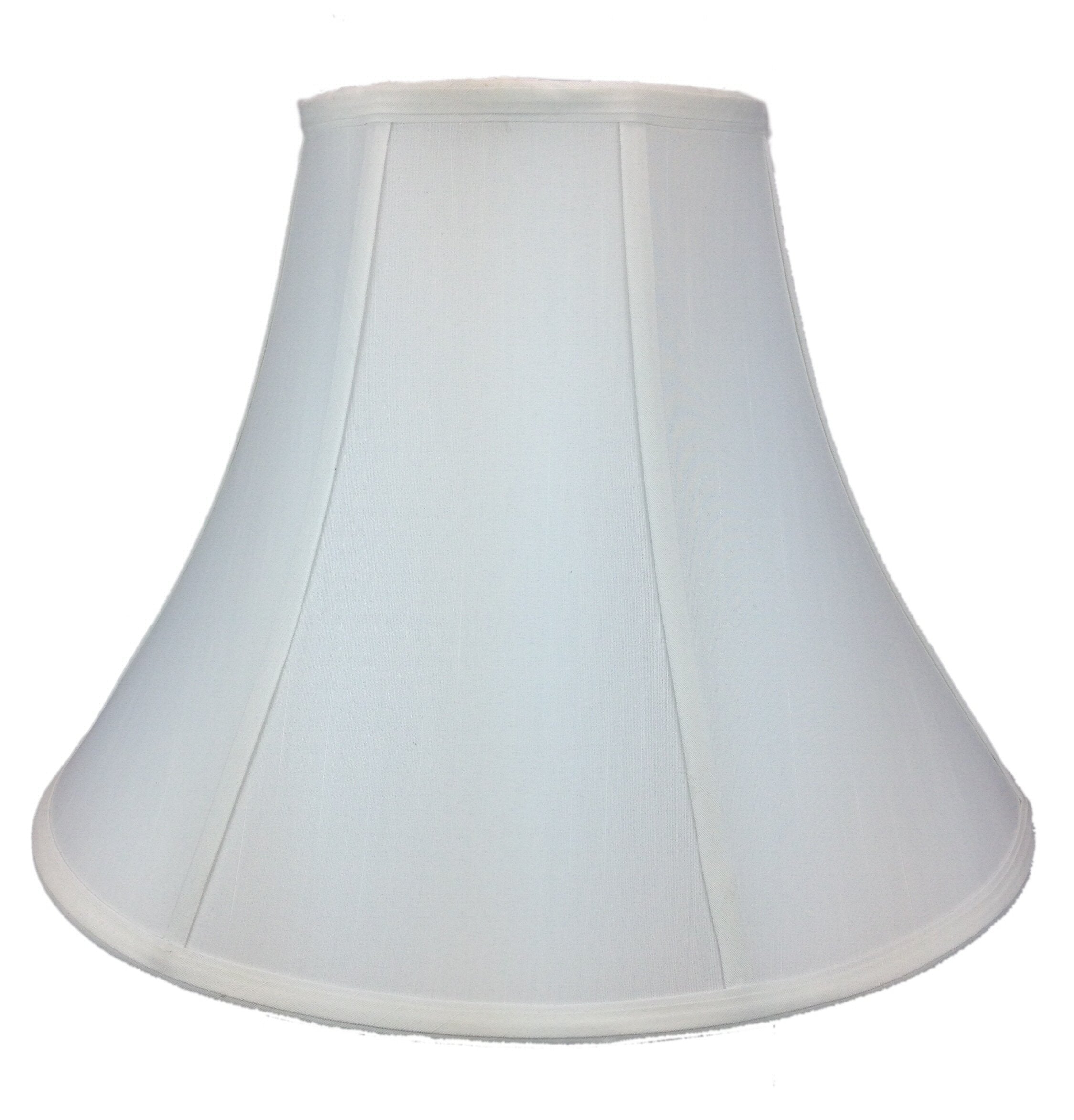 17″W x 13″H White Bell Shantung Shade