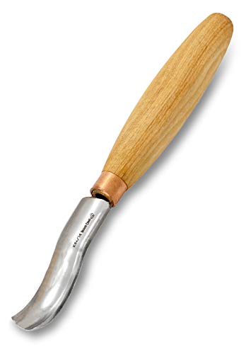 BeaverCraft, Wood Carving Bent Gouge K8a/14 0.55″ – Spoon Carving Tools – Woodworking Hand Chisel Compact Wood Carving Knife for Beginners and Profi