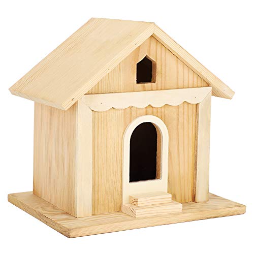 Wooden Bird House, 7.9×7.9×5.9in Bird Houses for Outside Birdhouse for Outside Garden Patio Decorative Nest Box Bird House for Swallow Sparrow