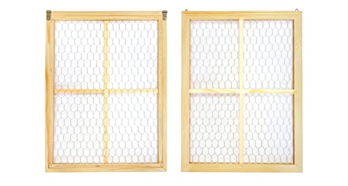 Chicken Wire Frame 2-Pack Unfinished Wood Picture Frame for Homemade Crafts(Outer 12 x 16 in, Interior 10.3 x 14 in)