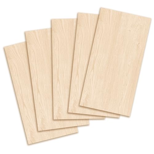 Maple Wood Sheets 4×8″ inch, 1/8″ Thick Canadian Hard Lumber, for Sign Veneer pellets by Craftiff (8x4x1/8″)