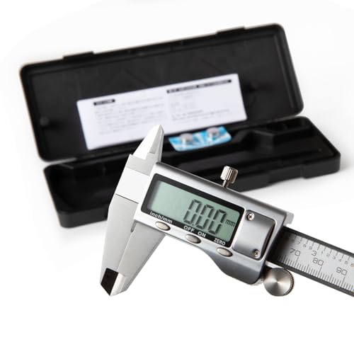 SCITOOLS All-Metal Digital Caliper 0-8″Measuring Tool, Micrometer Caliper with Auto-Off Feature, Interchangeable Between inches and millimeters for