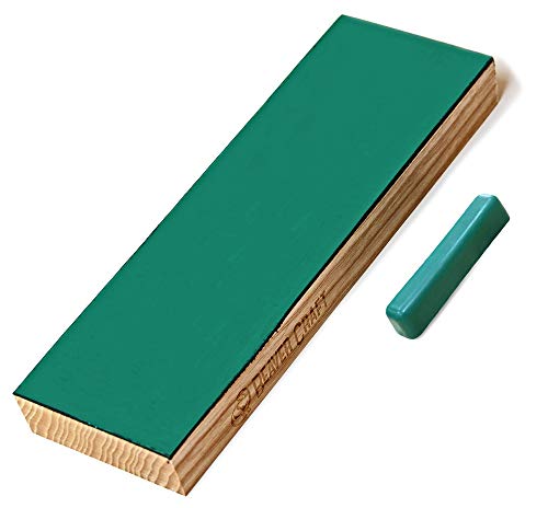 BeaverCraft LS4P1 Leather Strop Stropping Block Kit Knife Sharpening Kit Leather Honing Strop for Sharpening Knives 8” Long BeaverCraft Wood carving