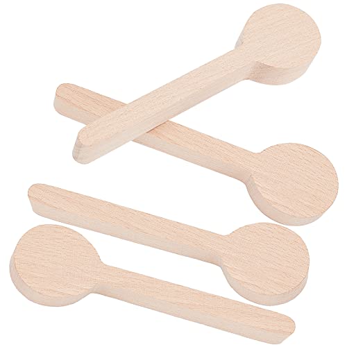 GORGECRAFT 4PCS Wood Carving Spoon Blank Kit Beech Basswood Wood Spoon Unfinished Wooden Spoons for Craft Carving Whittler Starter