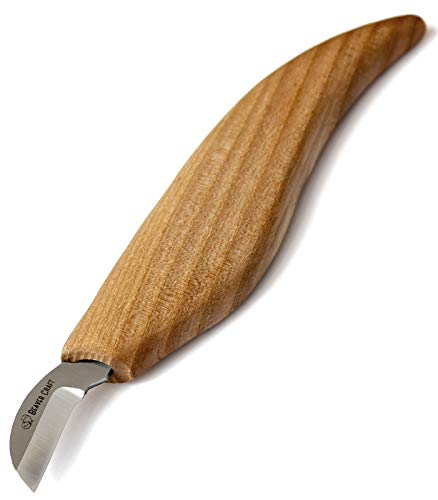 BeaverCraft Chip Carving Knife C6 1″ Wood Carving Knife for Fine Chip Carving Wood and Stop Cuts Detail Chip Knife for Wood Carving Wood