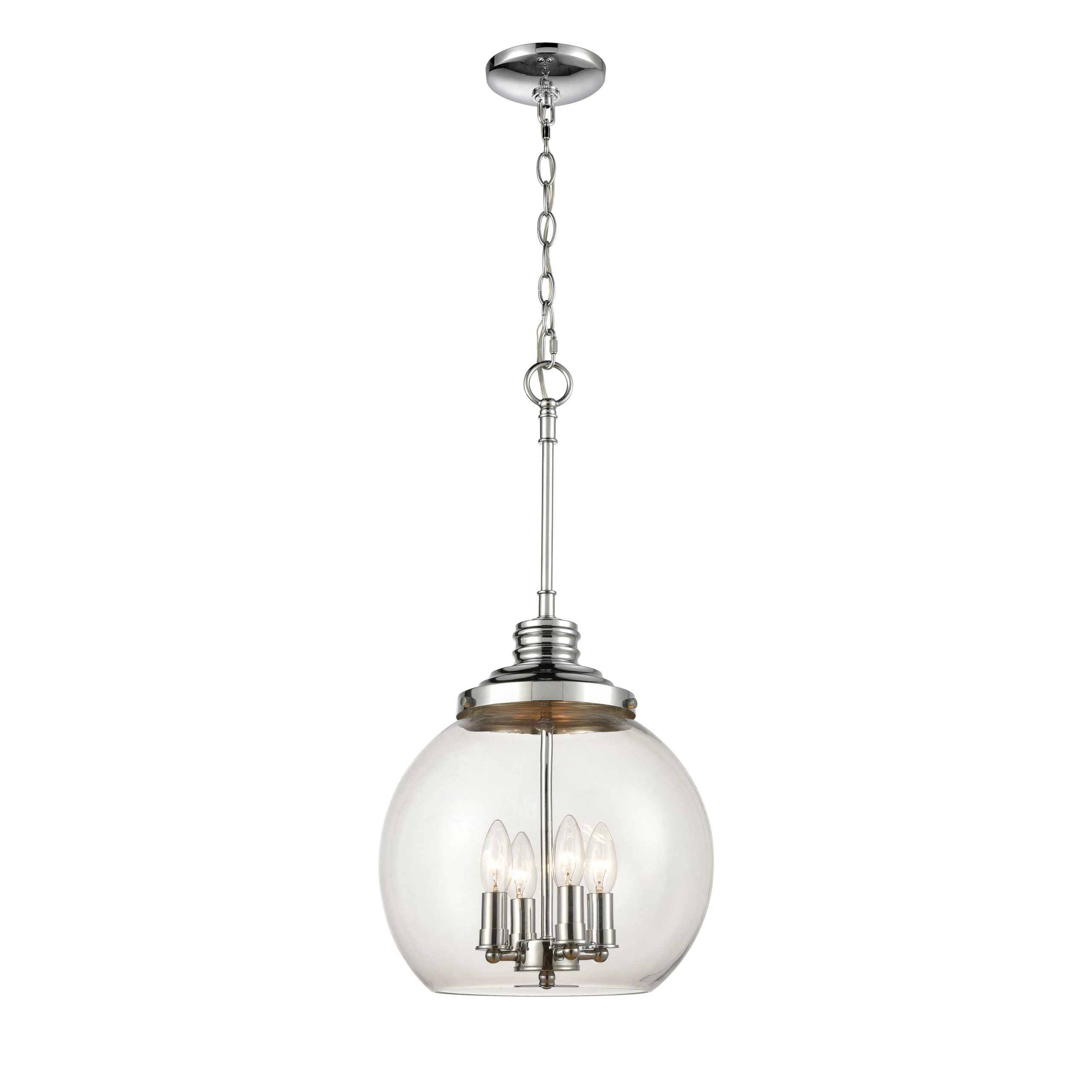 ELK SHOWROOM 46824/4 Chandra 13” Wide 4-Light Pendant – Polished Chrome