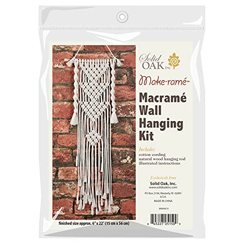 Solid Oak Small Format Macrame Kit-Three Triangles