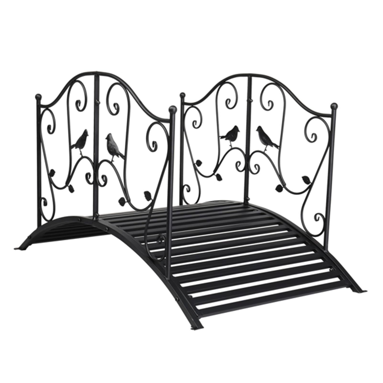 JTDISHINY Garden Metal Arch Bridge Backyard Iron Bridge Iron Art Outdoor Landscape Small Arch Bridge Park Garden Courtyard Decoration Small Arch Bridge