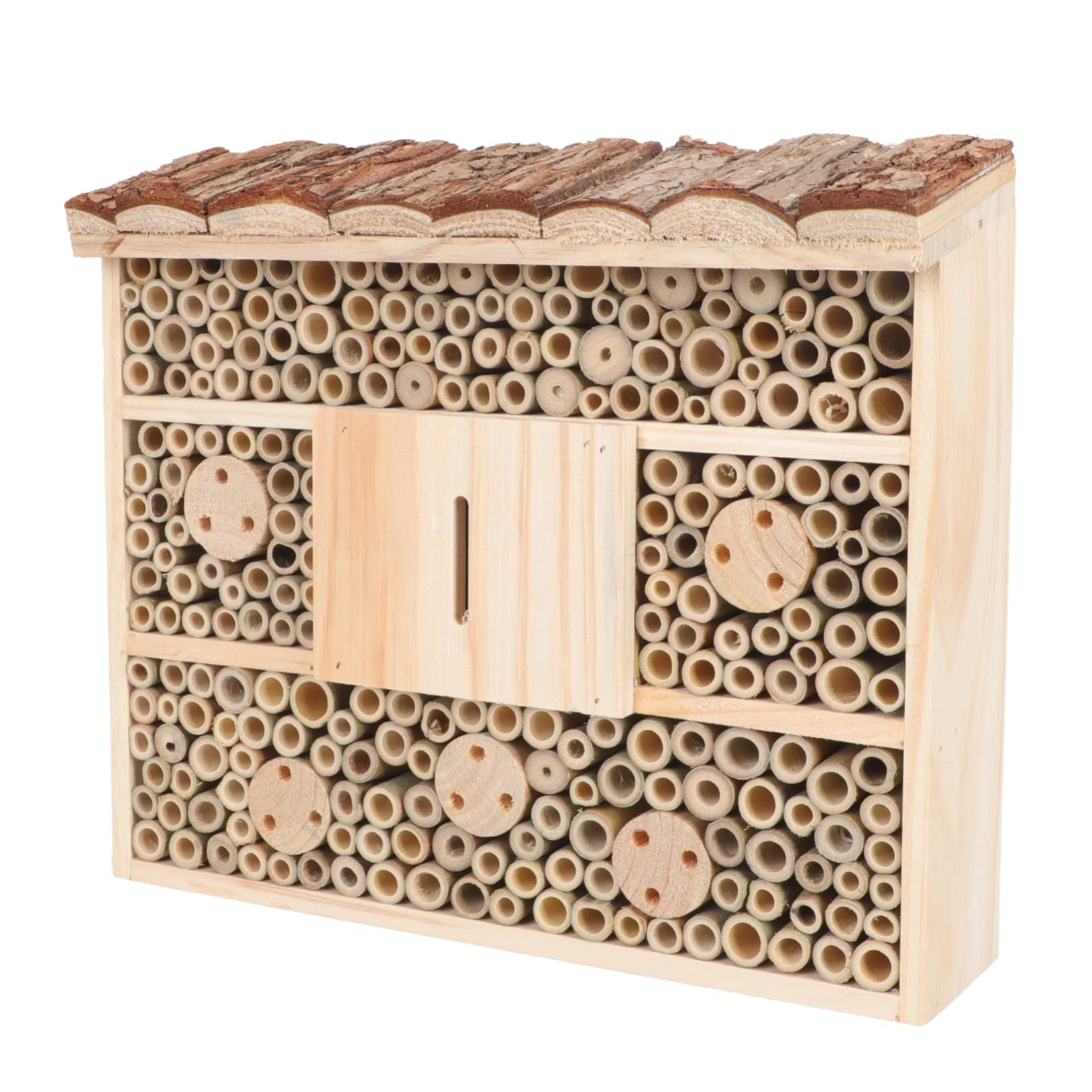 OFFSCH Creative House Mason House Garden Decoration Critter Cages Mason Bees House Hanging Hotels Hotel Garden Habitat House Hotel Beehive Decor Room Wooden House Solid Wood