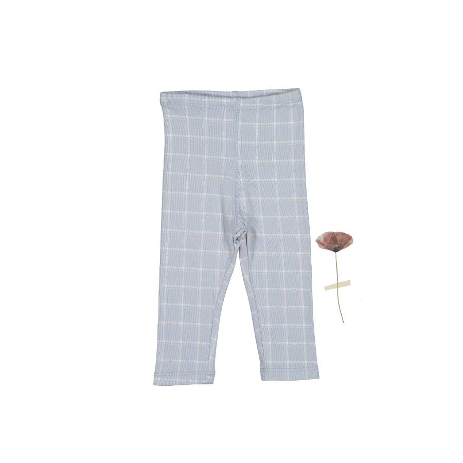 The Printed Legging – Blue Grid