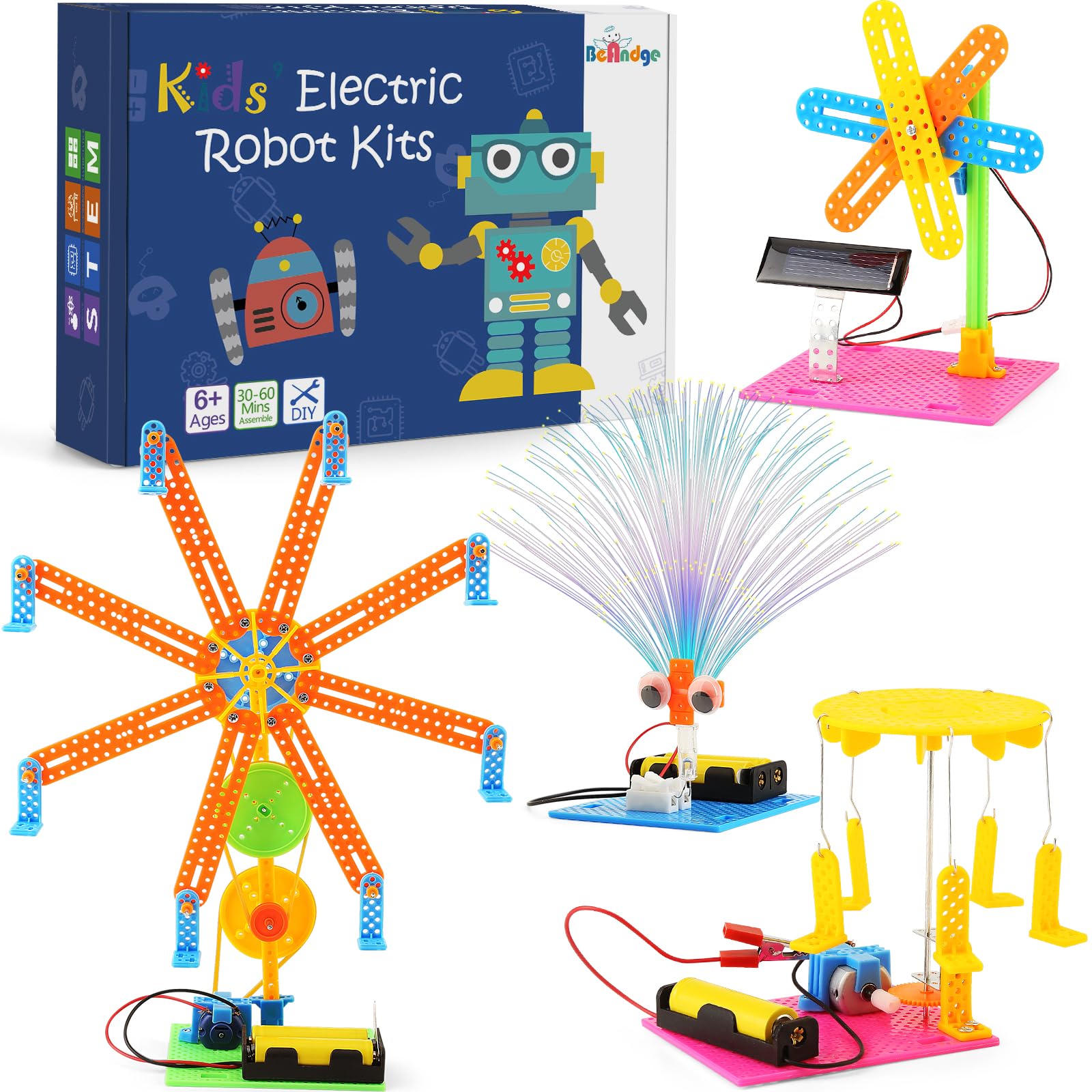 STEM Kit for Girls, Kids Crafts 8-12 Boys, Science Projects Activities Electronic Building Kits 6-8, 4-in-1 Craft Sets for Girl Engineering Toys, DIY