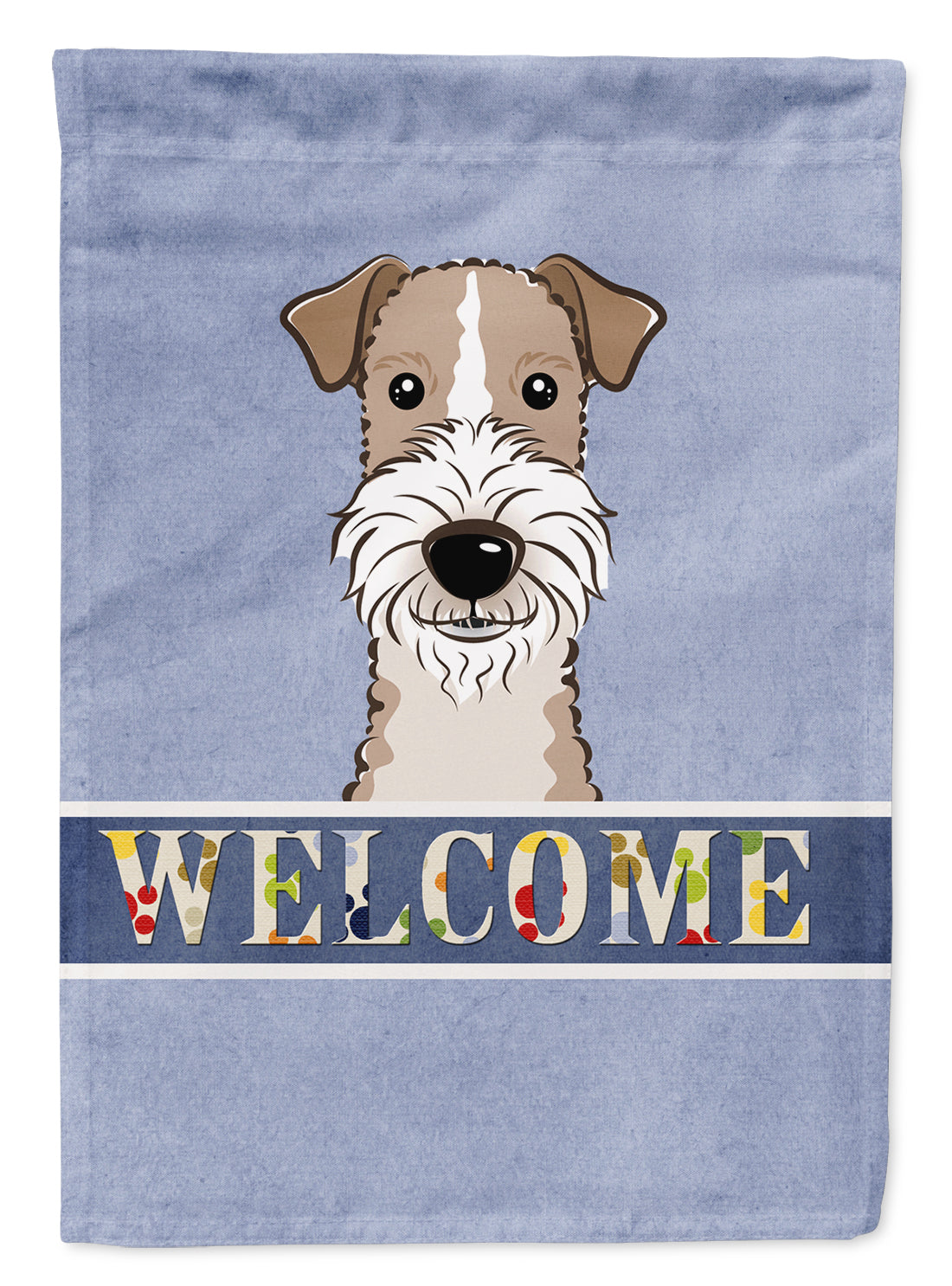 Wire Haired Fox Terrier Welcome Flag Garden Size BB1433GF