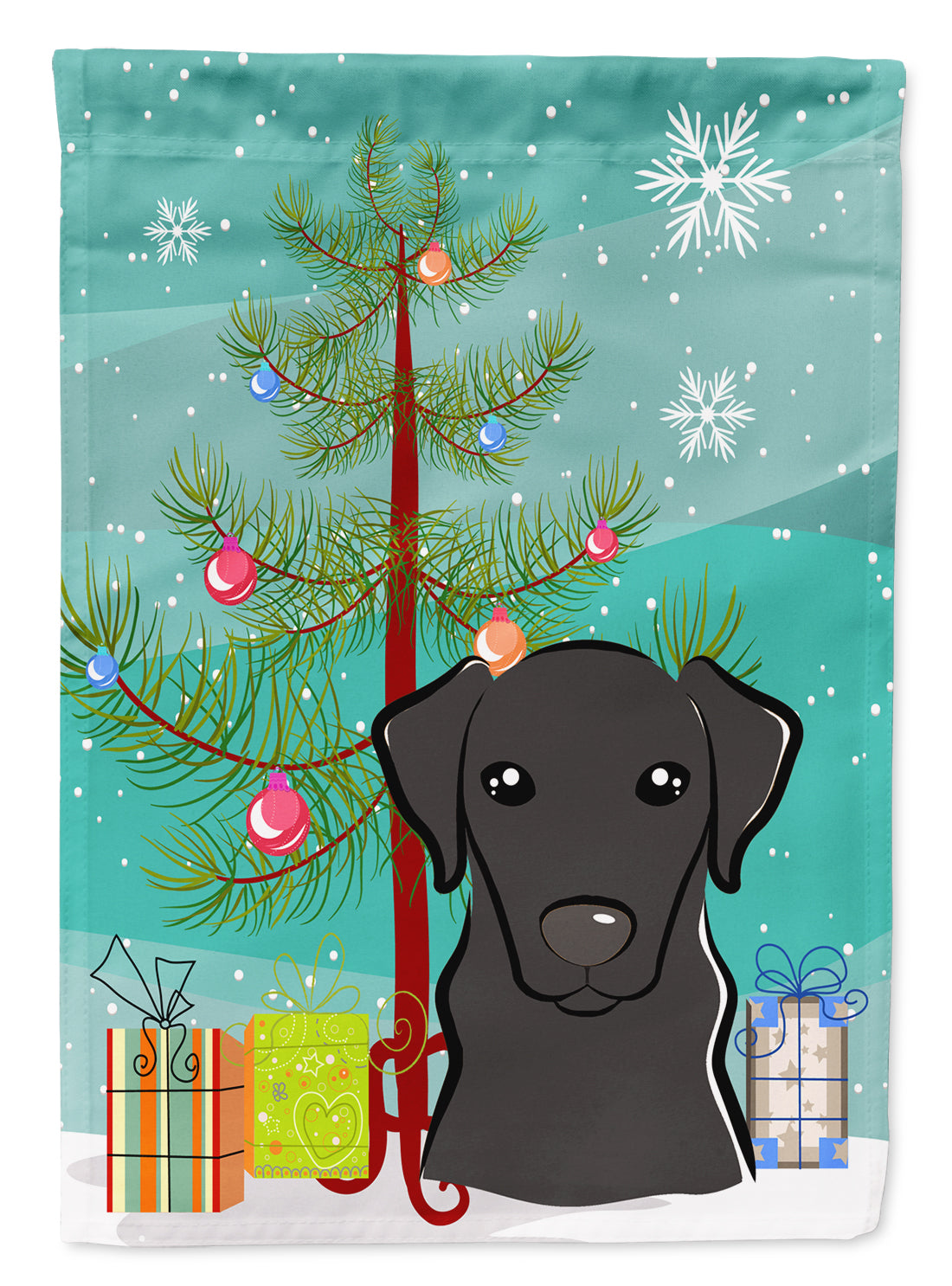 Christmas Tree and Black Labrador Flag Garden Size BB1607GF