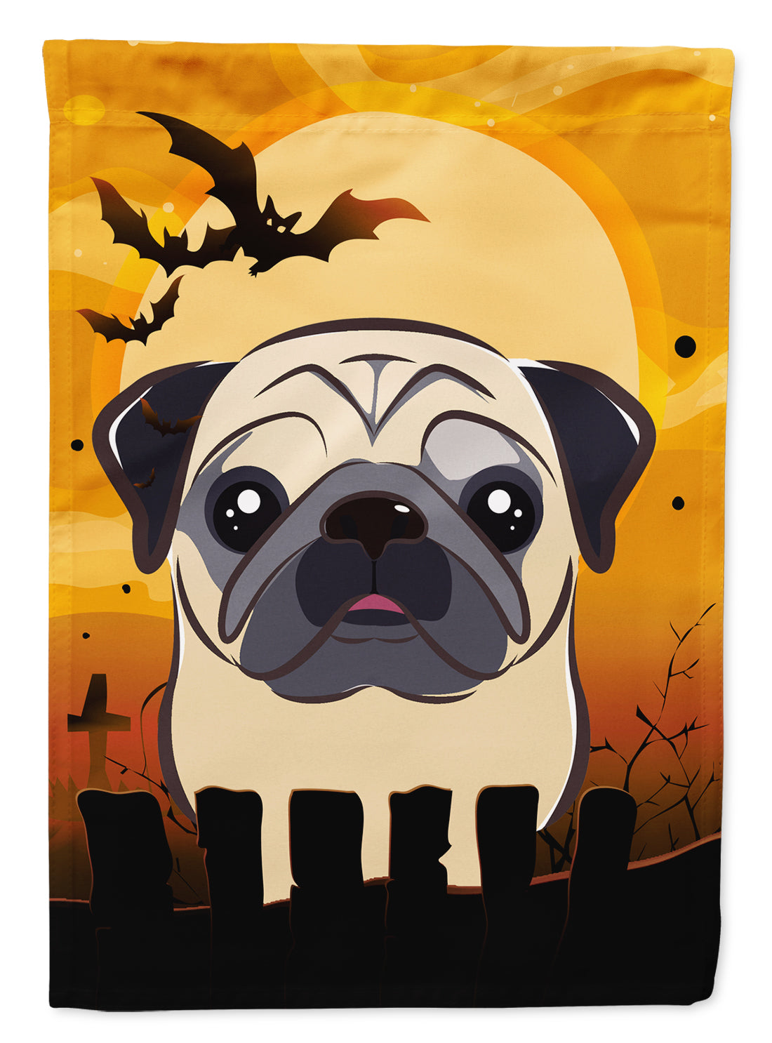 Halloween Fawn Pug Flag Garden Size BB1820GF