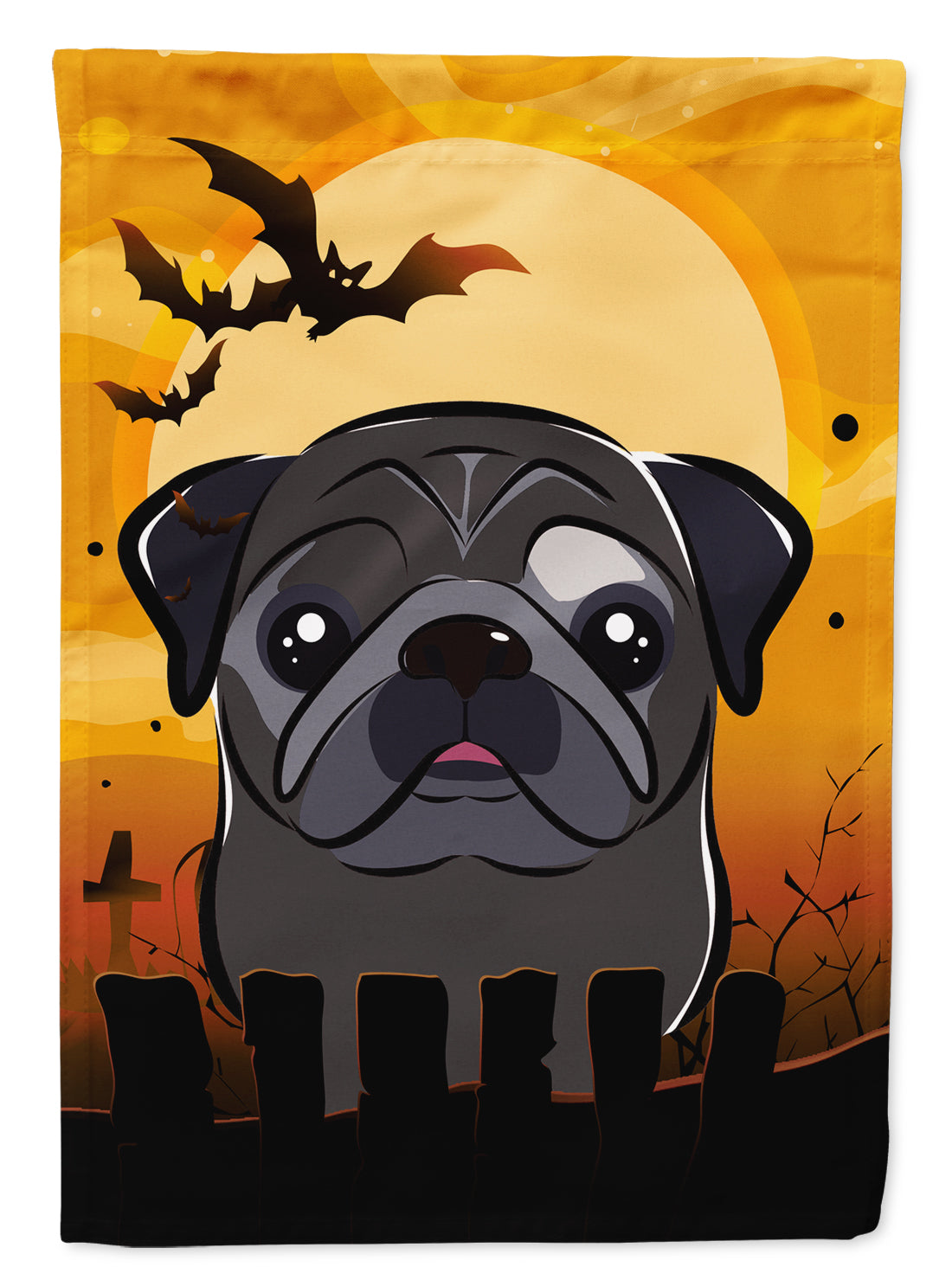 Halloween Black Pug Flag Garden Size BB1821GF