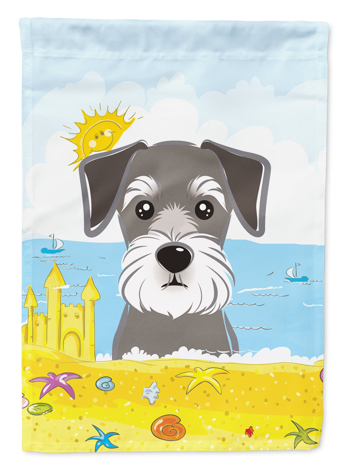 Schnauzer Summer Beach Flag Garden Size BB2074GF