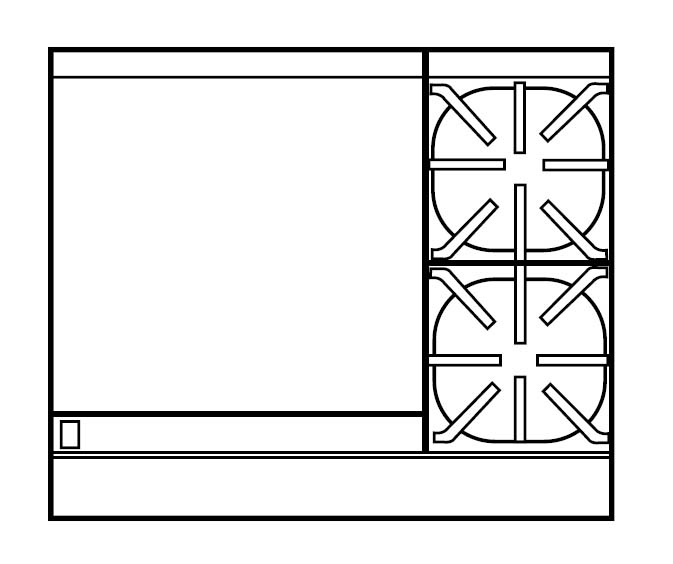 Imperial IR-2-G24 – Restaurant Range, gas, 36″W, (2) burners, (1) 24″ griddle, standard oven