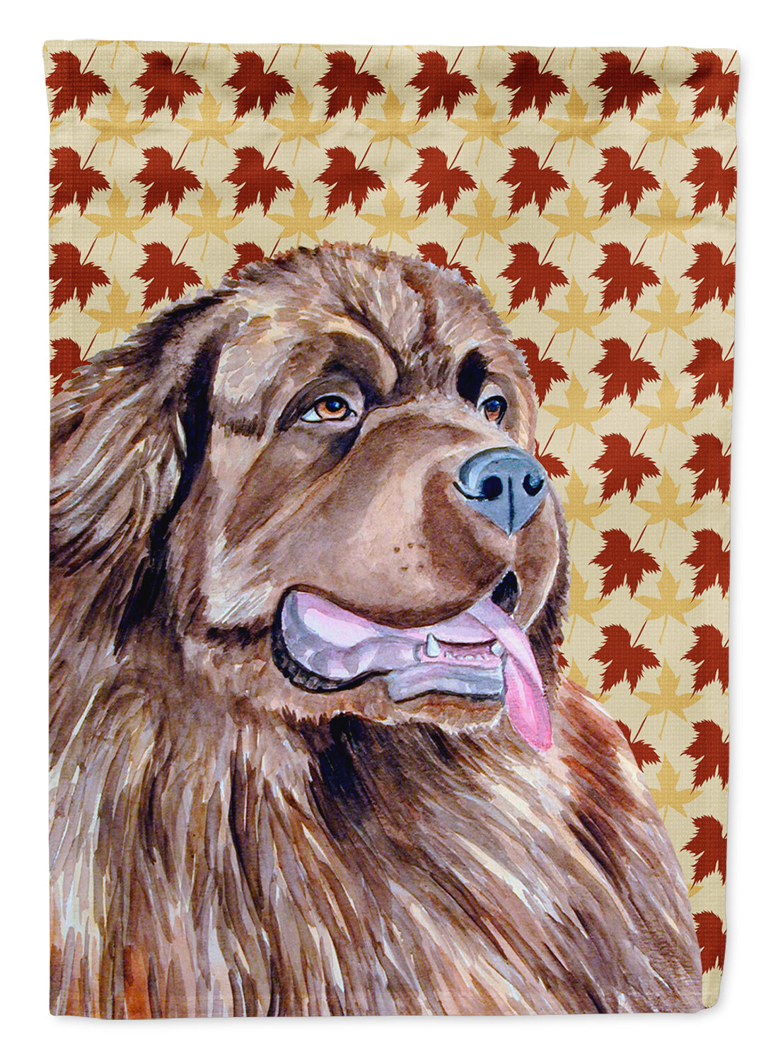 Newfoundland Fall Leaves Portrait Flag Garden Size