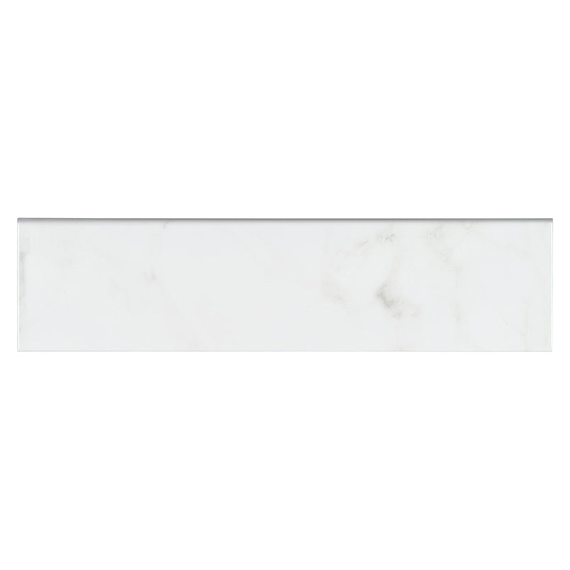 MSI Classique Carrara Glossy Ceramic Bullnose 4″x16″