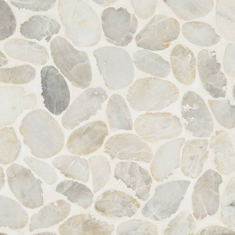 MSI Dorado Pebbles Tumbled Marble Backsplash Mosaic Tile 12″x12″ – Rio Lago Collection