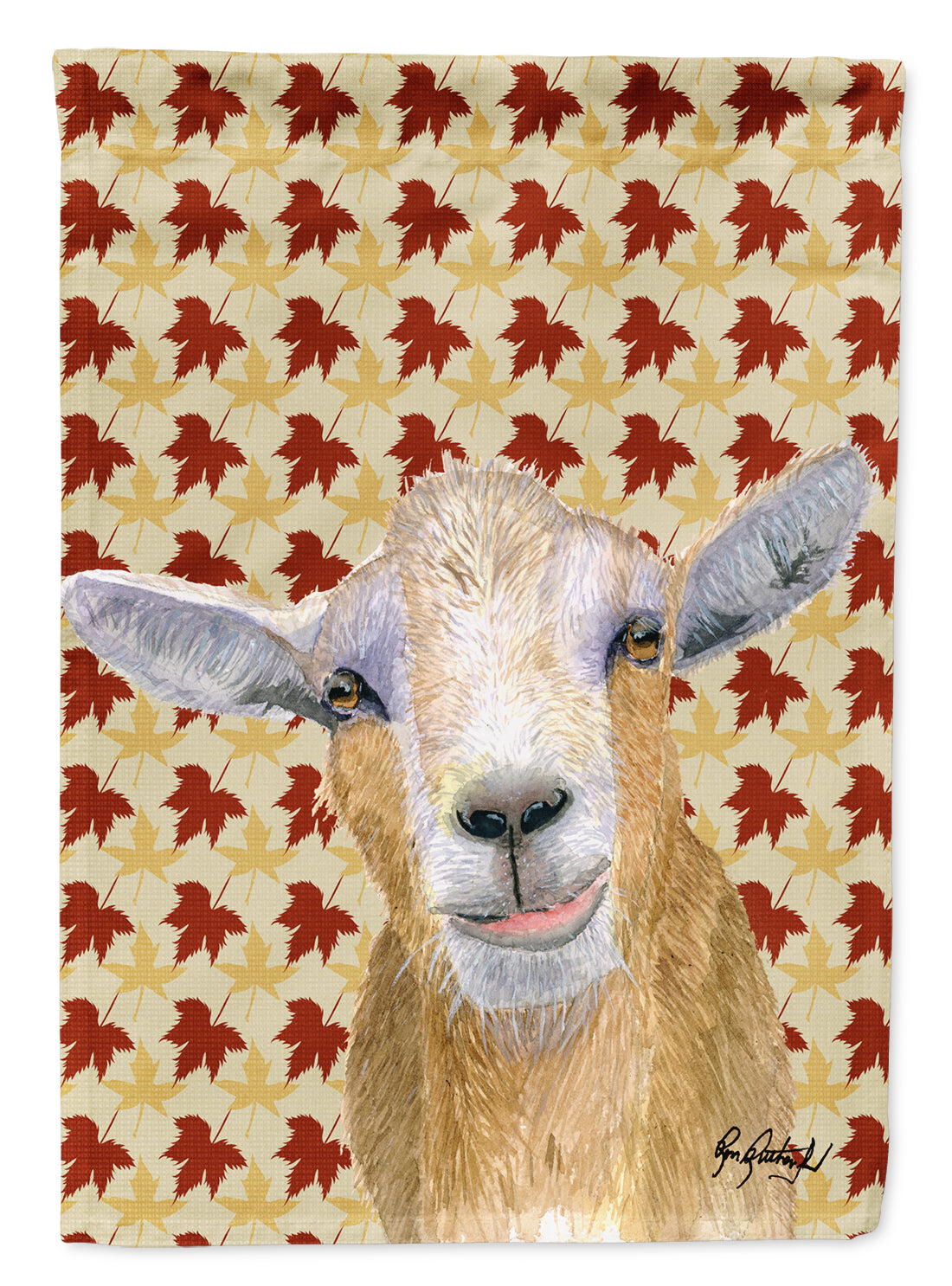 Fall Leaves Goat Flag Garden Size RDR3027GF