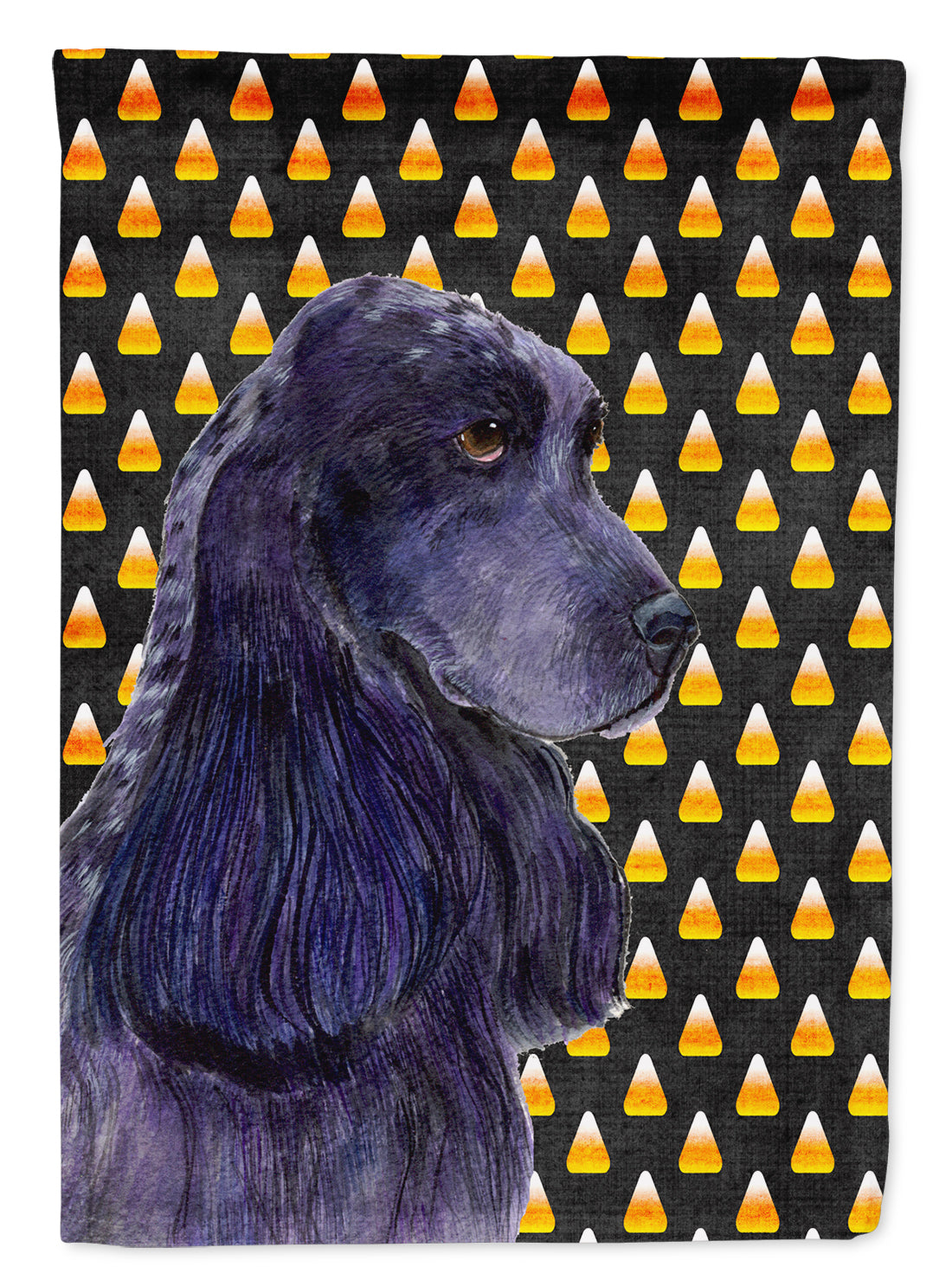 Cocker Spaniel Candy Corn Halloween Portrait Flag Garden Size