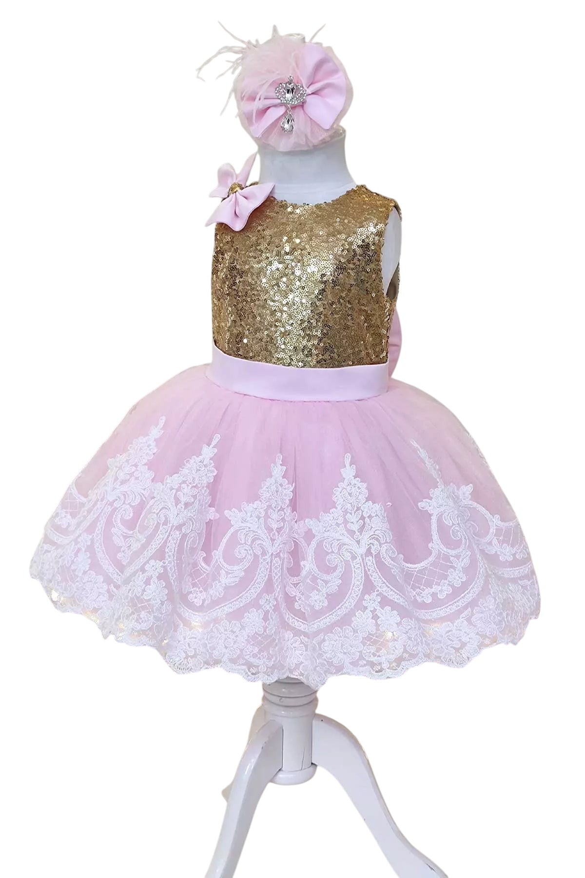 Shay Gold & Pink Party Dress