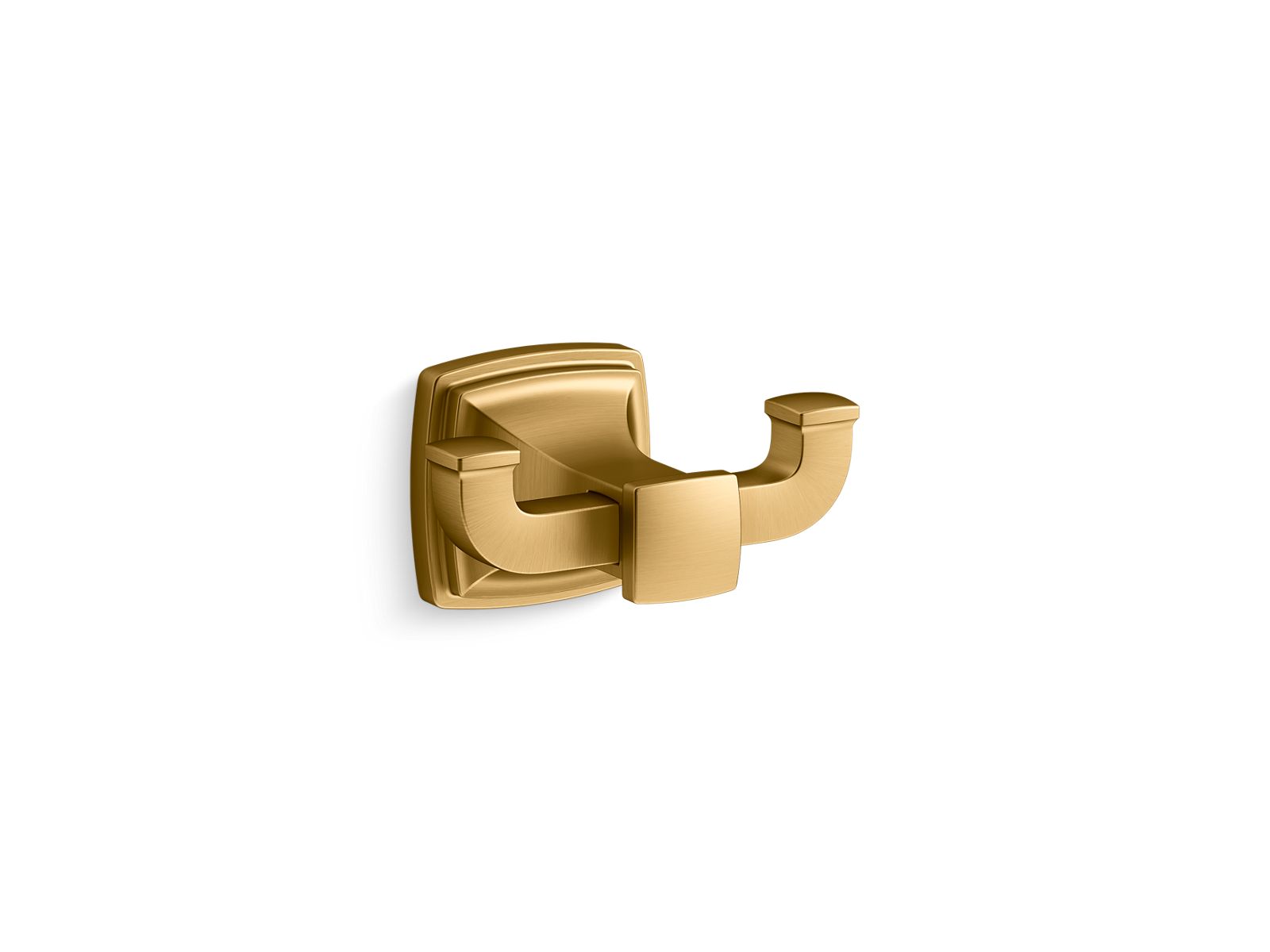 KOHLER K-27411-2MB Riff Double Robe Hook In Vibrant Brushed Moderne Brass