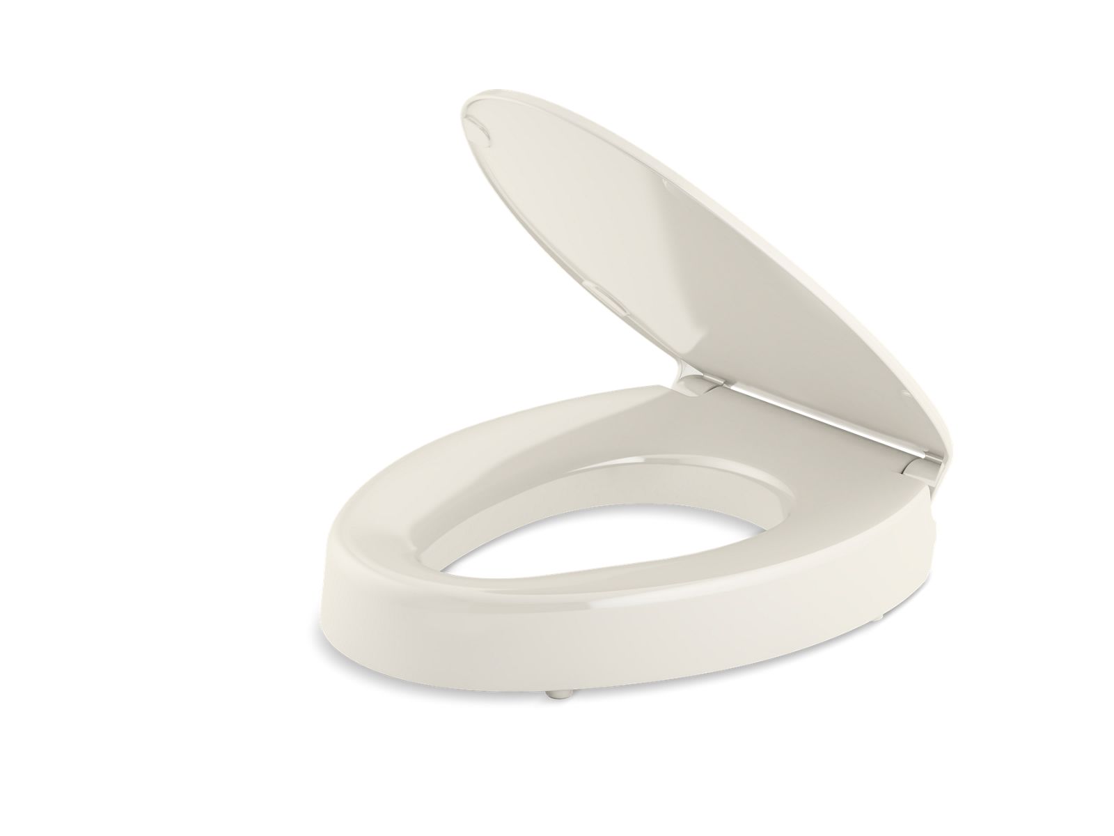 KOHLER K-25875-96 Hyten Elevated Quiet-Close Elongated Toilet Seat In Biscuit