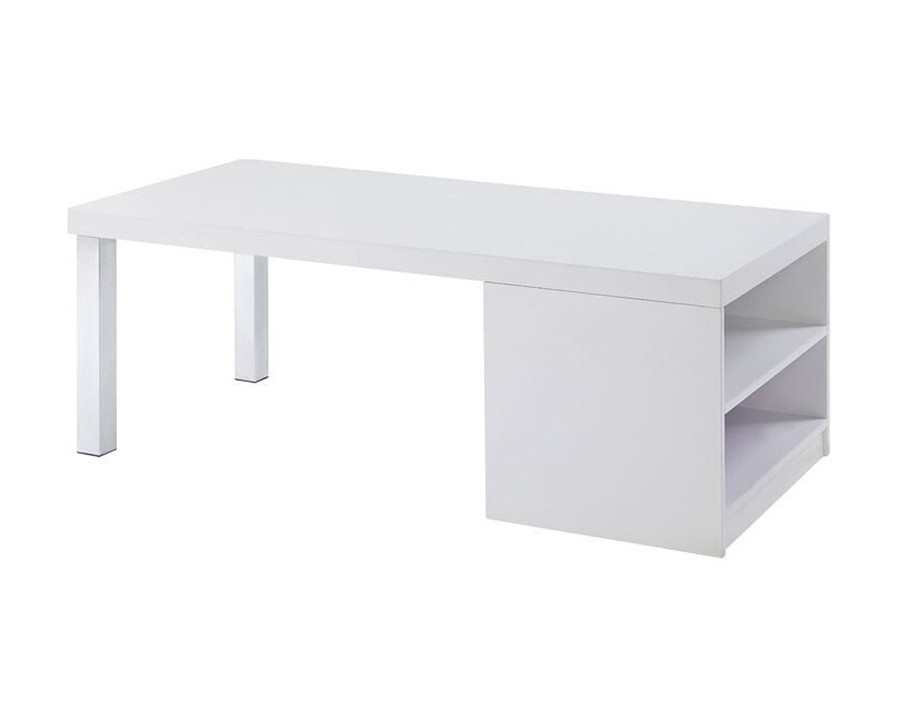 ACME – Harta Coffee Table in White High Gloss/Chrome