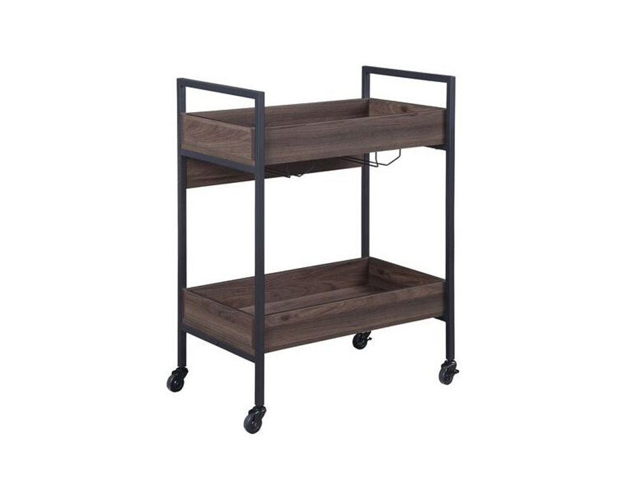 ACME – Jerrick Serving Cart in Walnut/Black