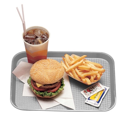 Cambro 1014FF107 – Fast Food Tray, 10-7/16″ x 13-9/16″, rectangular, pearl gray, (Case of 24)