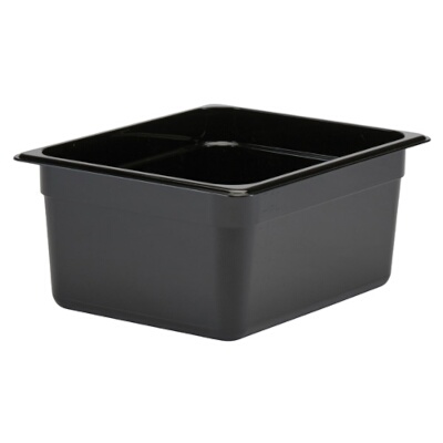 Cambro 26CW110 – Food Pan, 9.4 qt. capacity, 6″ deep, 1/2 size, polycarbonate, black