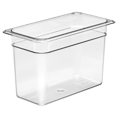 Cambro 38CW135 – Food Pan, 7.3 qt. capacity, 8″ deep, 1/3 size, polycarbonate, clear