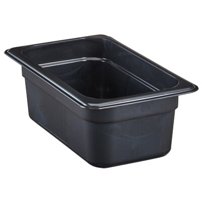 Cambro 44HP110 – High Heat Food Pan, 1/4 size, 4″ deep, black, (Case of 6)