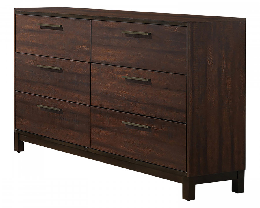 Coaster – Edmonton 6-Drawer Dresser in Rustic Tobacco