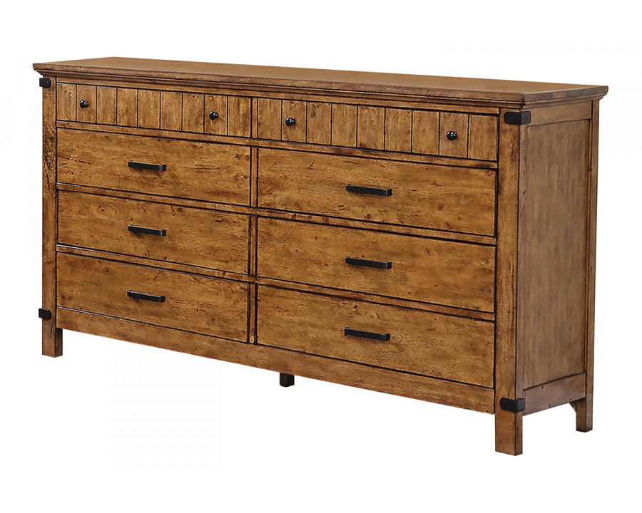 Coaster – Brenner 8-Drawer Dresser in Rustic Honey