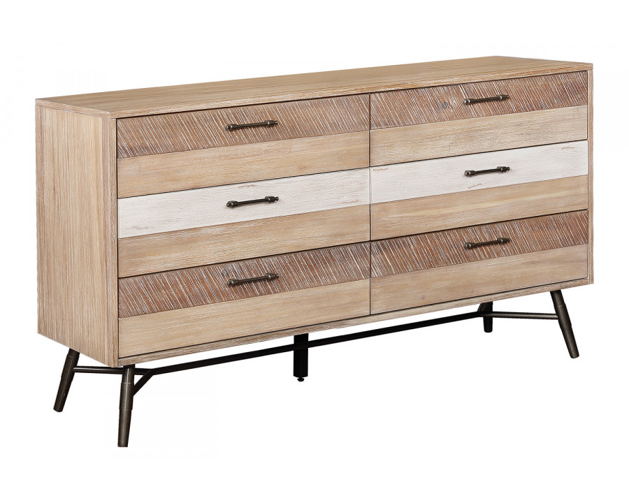 Coaster – Marlow 6-Drawer Dresser in Rough Sawn Multi